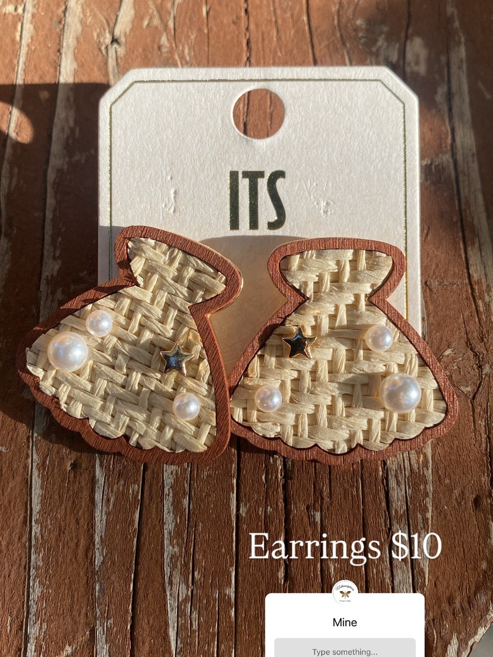 Women’s Straw Sea Shell Earrings